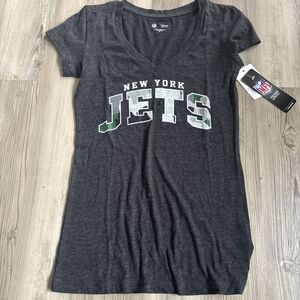 NWT Women’s NFL My Jets Short Sleeved V Neck Shirt Size XS